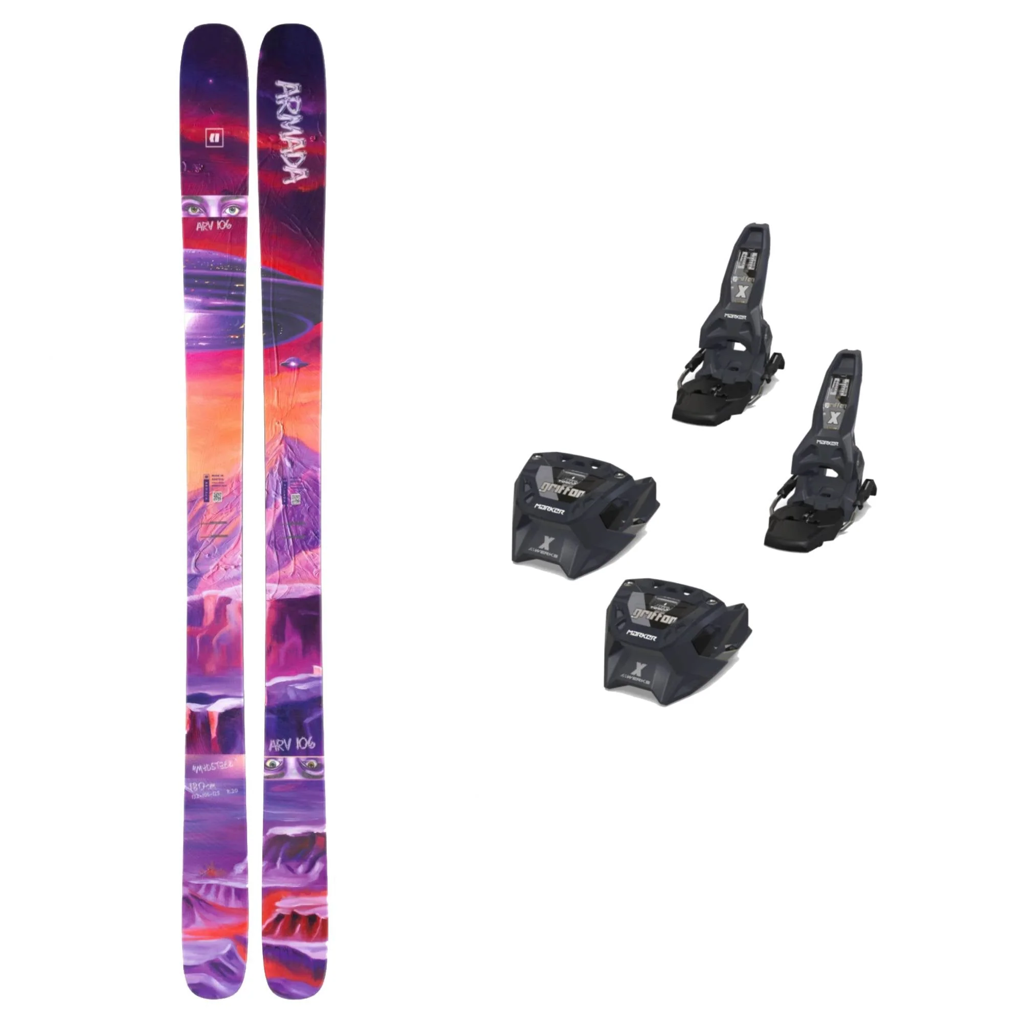 Armada ARV 106 Ski + Griffon X 13 MWerks Bindings 2026 Bundle