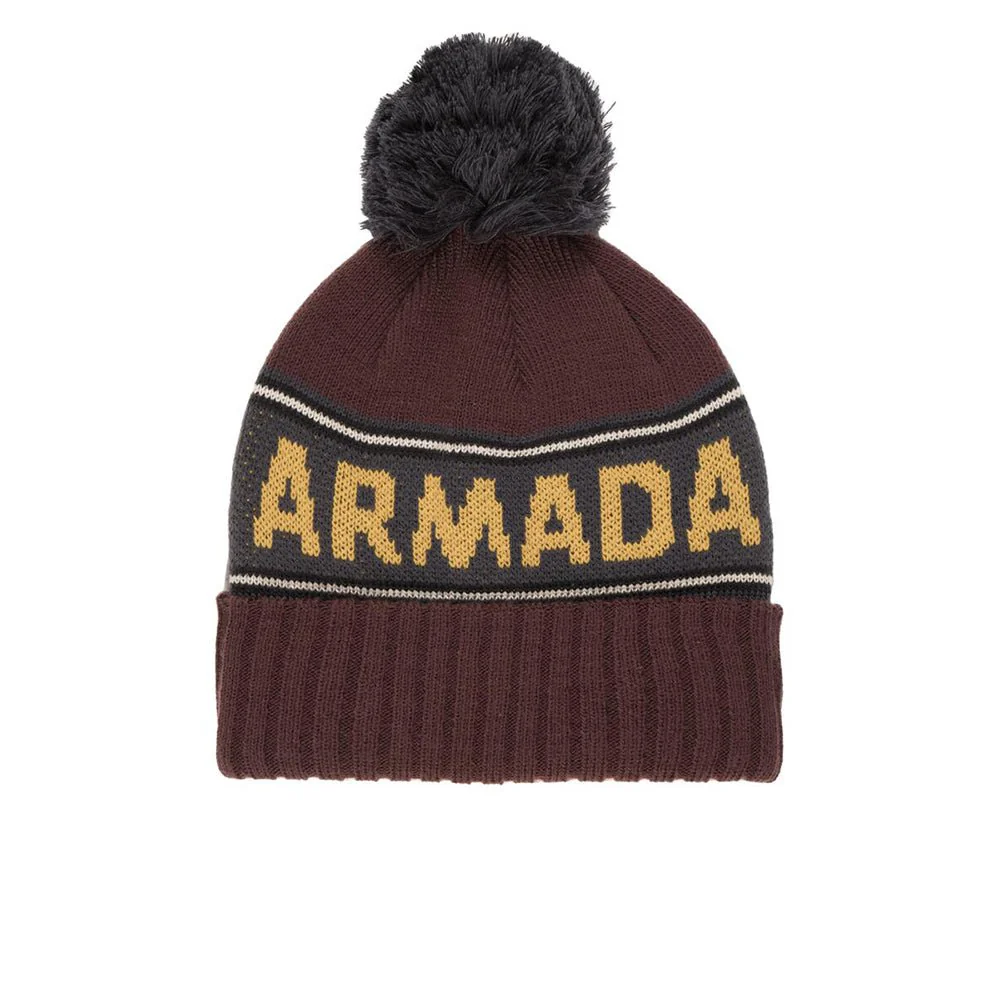Armada Jacquard Knit Adult Pom Beanie - Image 4