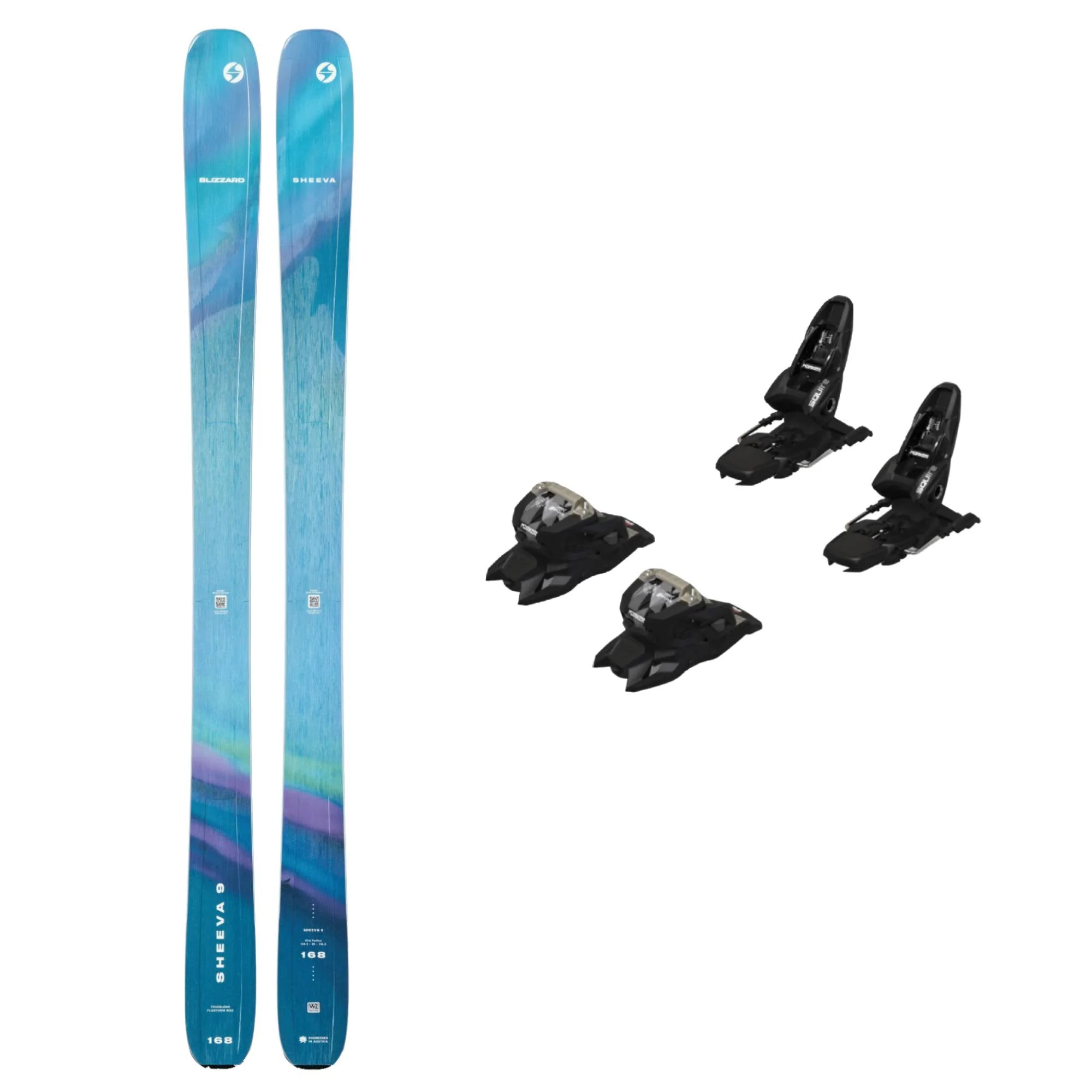 Blizzard Sheeva 9 Womens Ski + Squire 11 GW Bindings 2026 Bundle