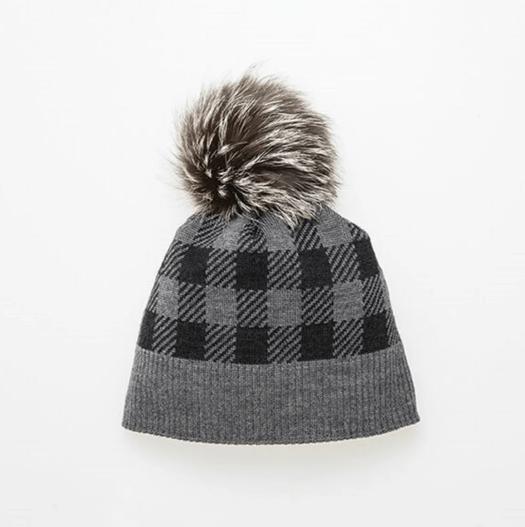 Canadian Hat Canada Plaid Pom Adult Beanie 2019 - Image 3