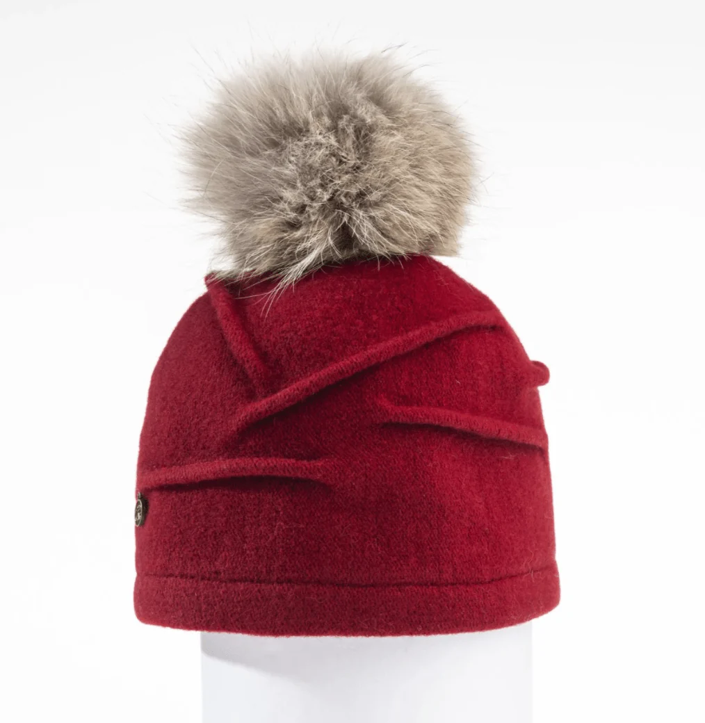Canadian Hat Clareta Womens Fur Pom Beanie - Image 11