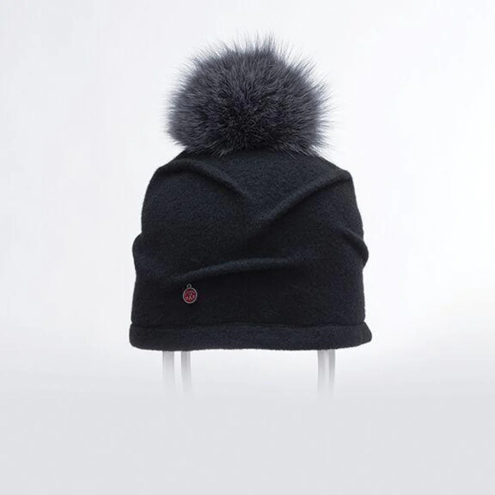 Canadian Hat Clareta Womens Fur Pom Beanie - Image 5