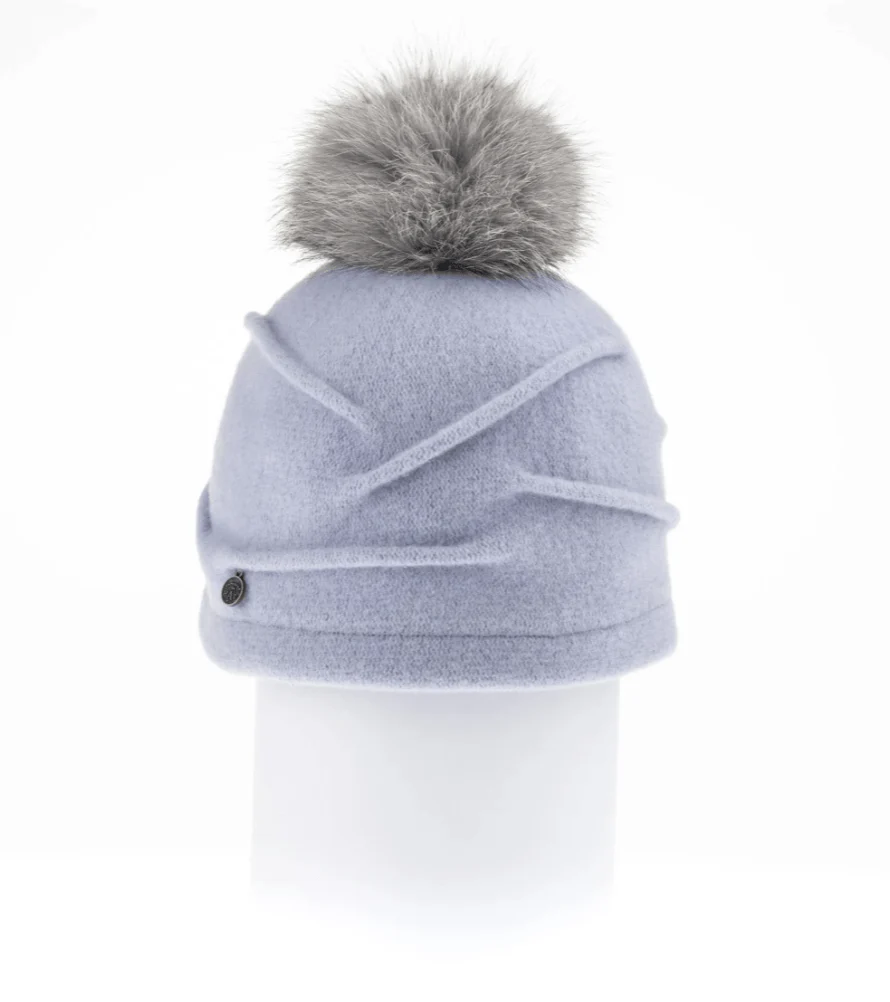 Canadian Hat Clareta Womens Fur Pom Beanie - Image 7