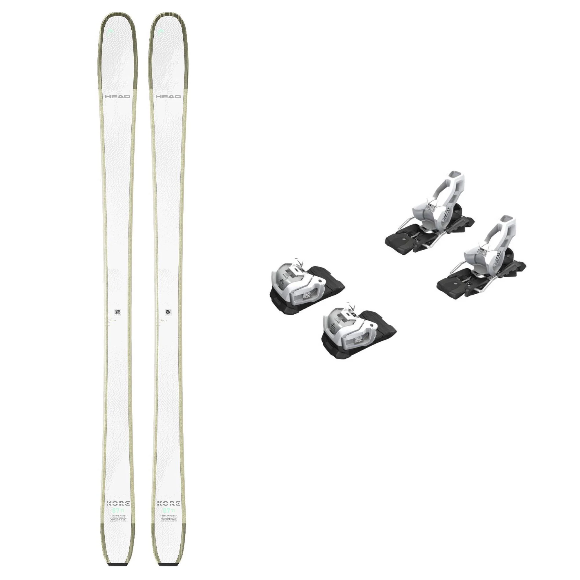 Head Kore 87 Ti Womens Ski and Attack LYT 11 GW White Binding 2026