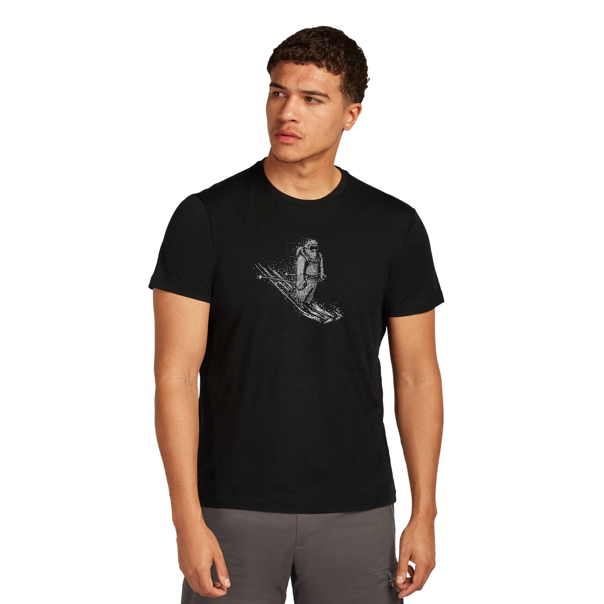 Icebreaker 150 Tech Lite Skiing Yeti Mens SS Tee