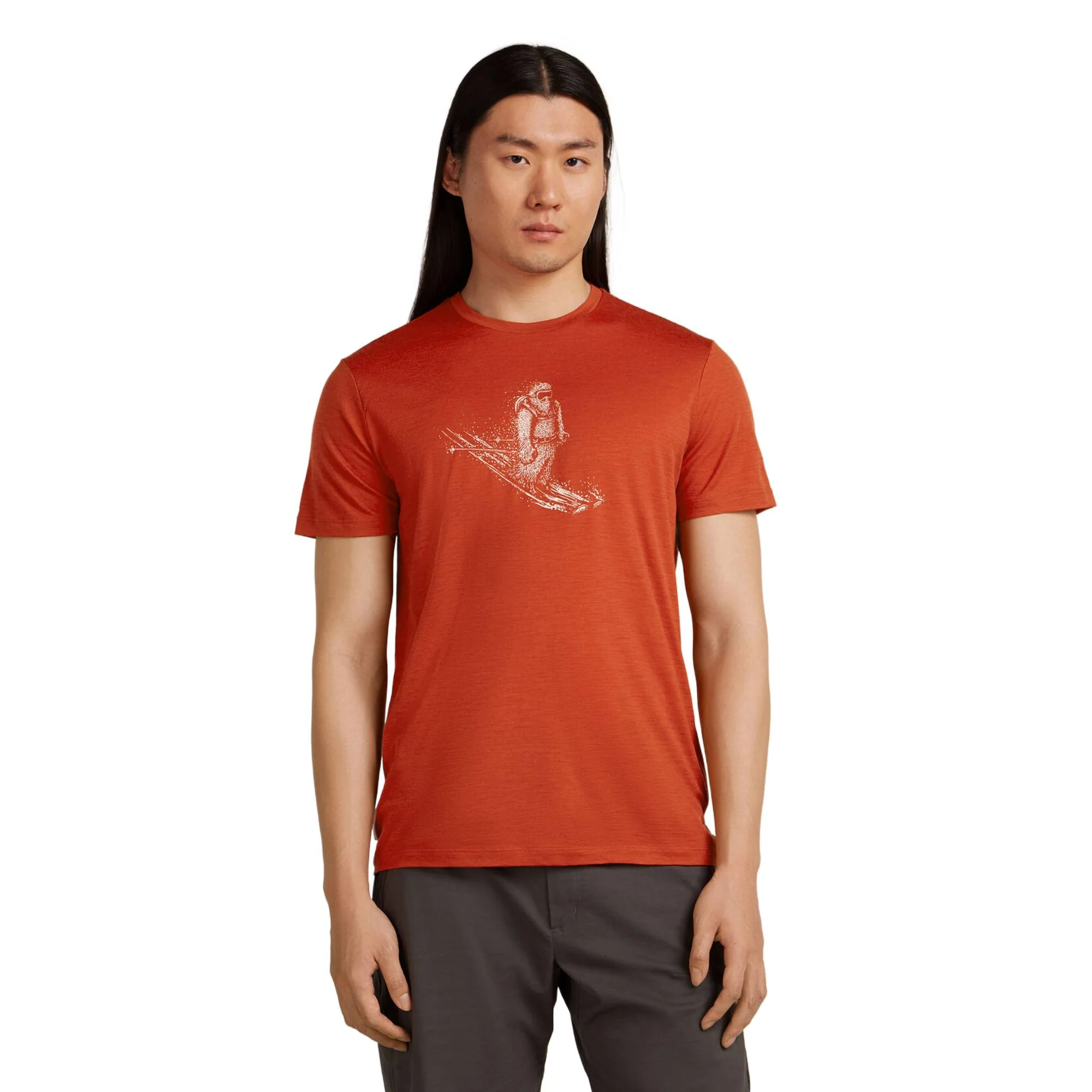 Icebreaker 150 Tech Lite Skiing Yeti Mens SS Tee - Image 2