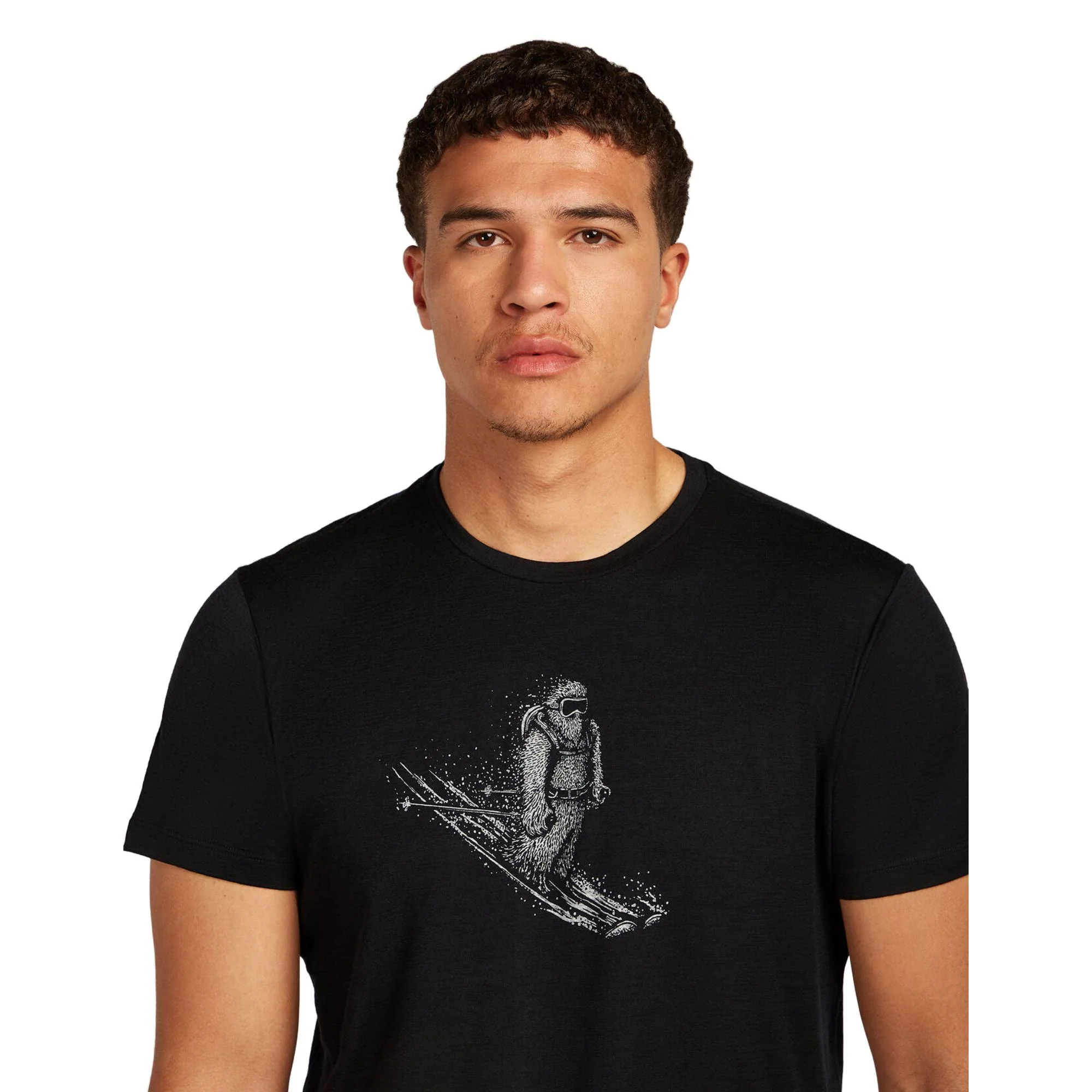Icebreaker 150 Tech Lite Skiing Yeti Mens SS Tee - Image 5