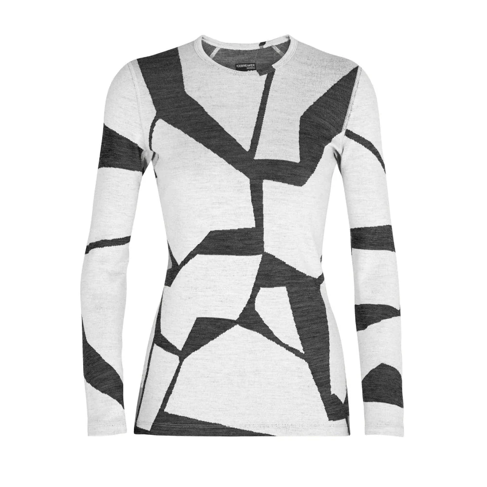 Icebreaker 250 Vertex Fractured Landscapes Womens LS Crewe