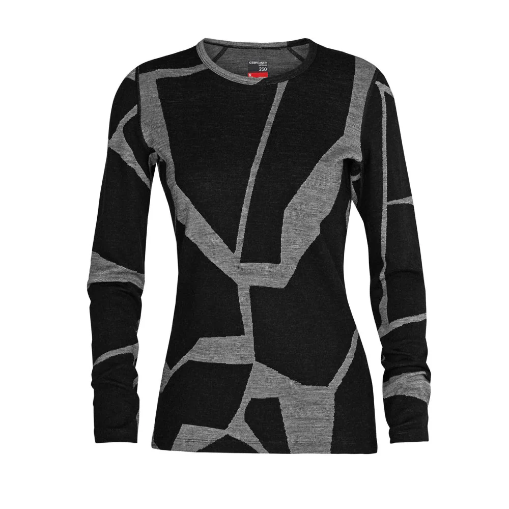 Icebreaker 250 Vertex Fractured Landscapes Womens LS Crewe - Image 2