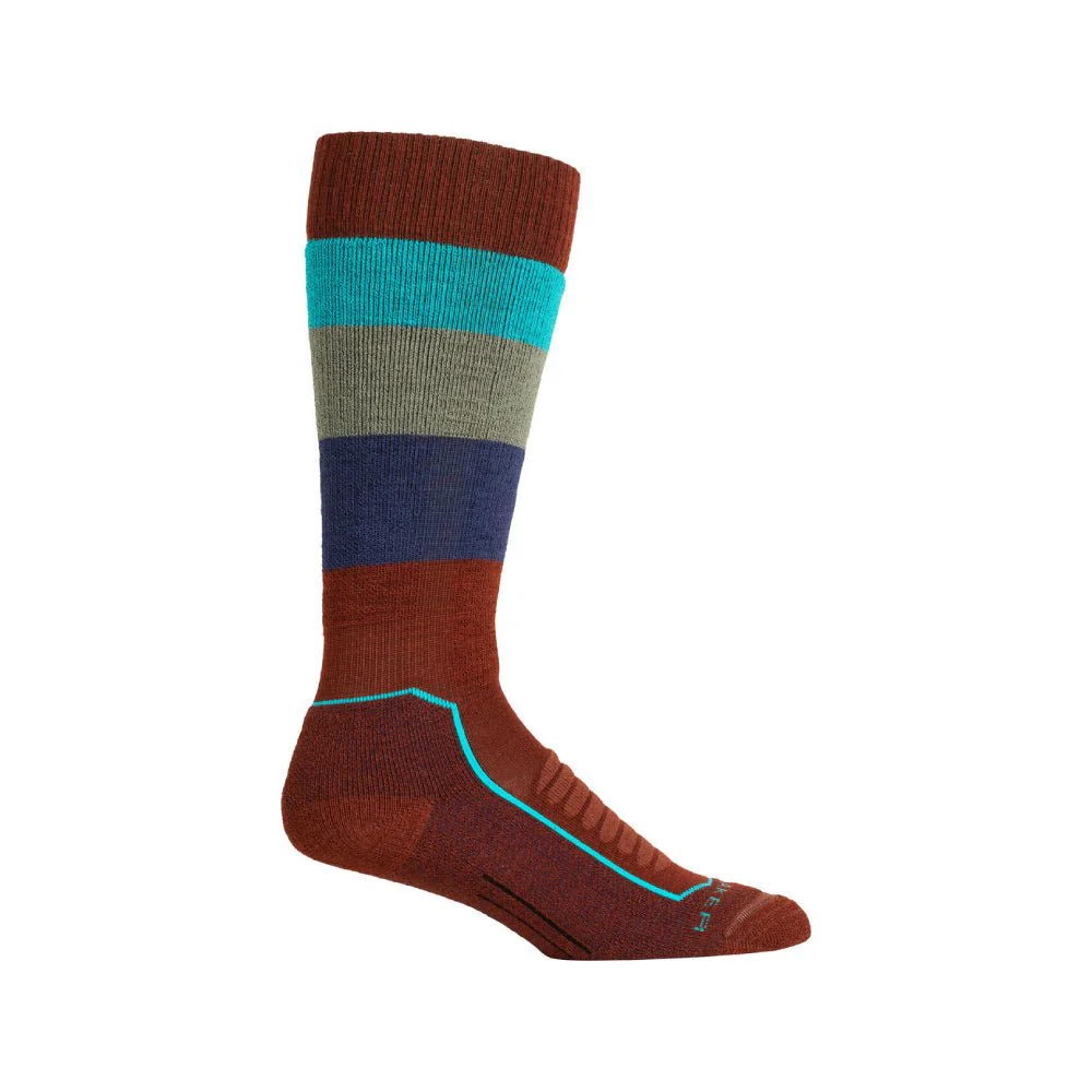 Icebreaker Ski+ Medium Wide Stripe Womens OTC Sock - Image 4