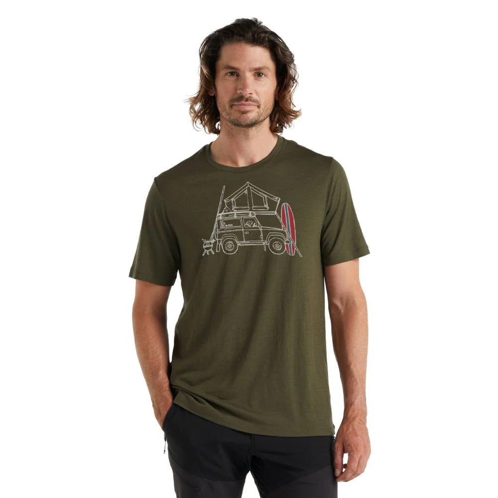 Icebreaker Tech Lite II Surfspot Camper Mens SS Tee - Image 3