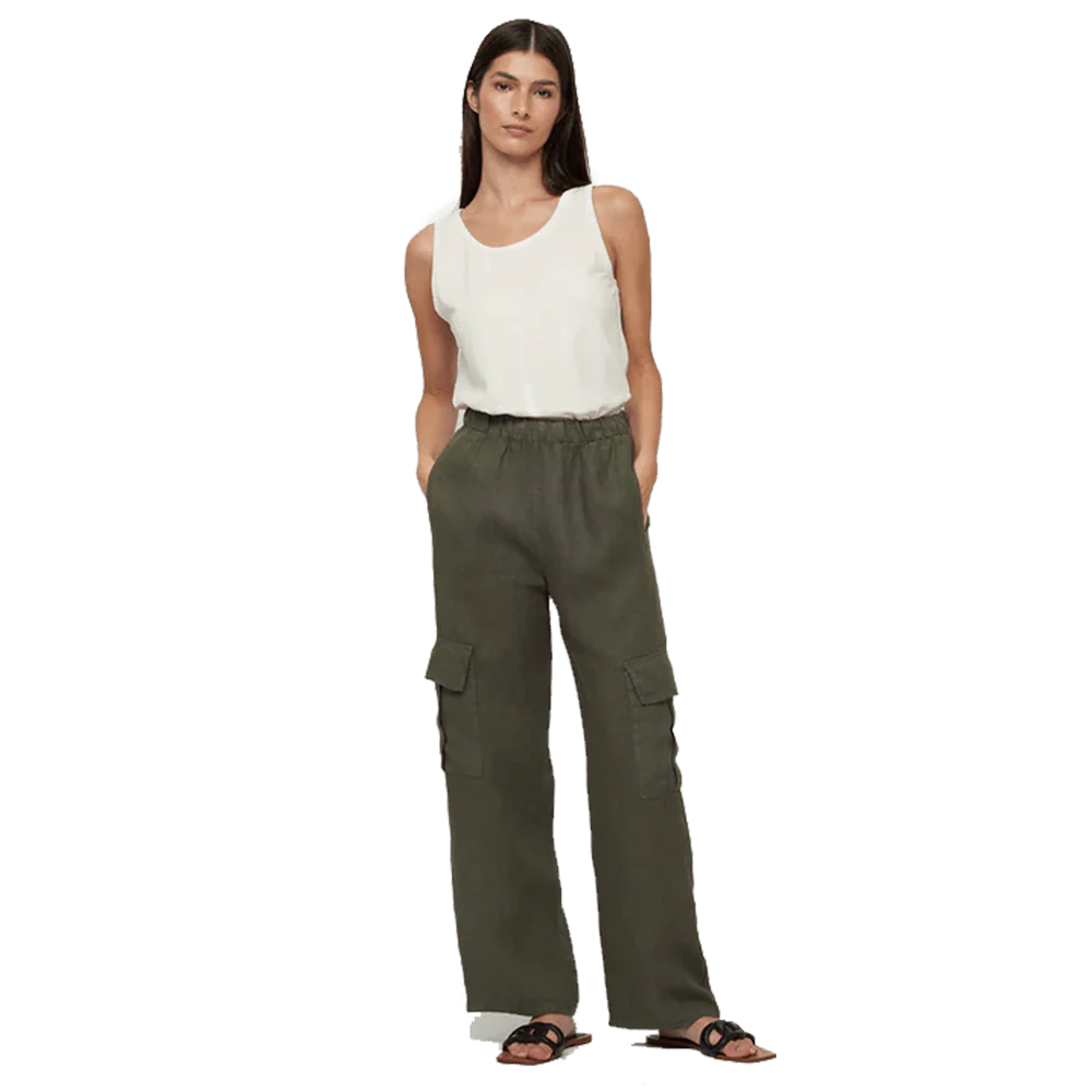 Pistache Womens Linen Cargo Pant 2024 - Image 17
