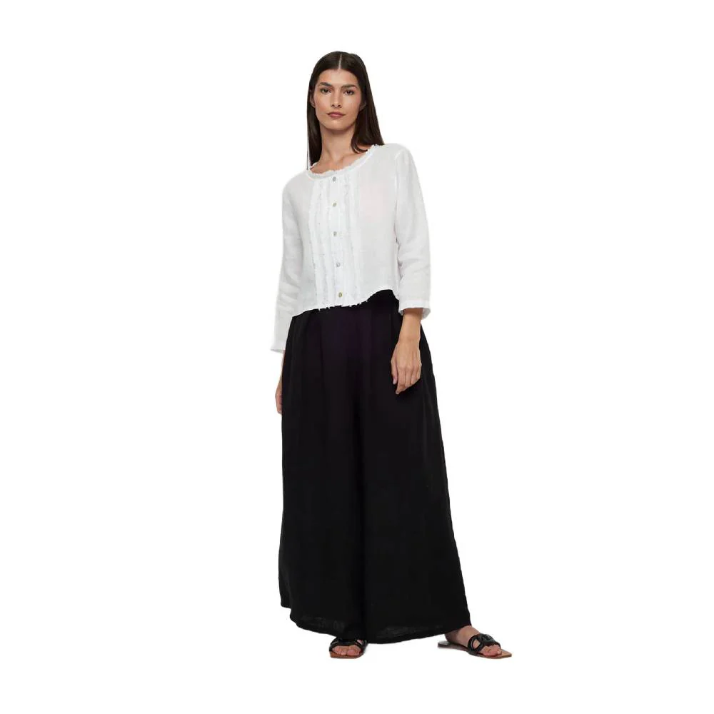 Pistache Womens Raw Edge Linen Jacket 2024 - Image 2