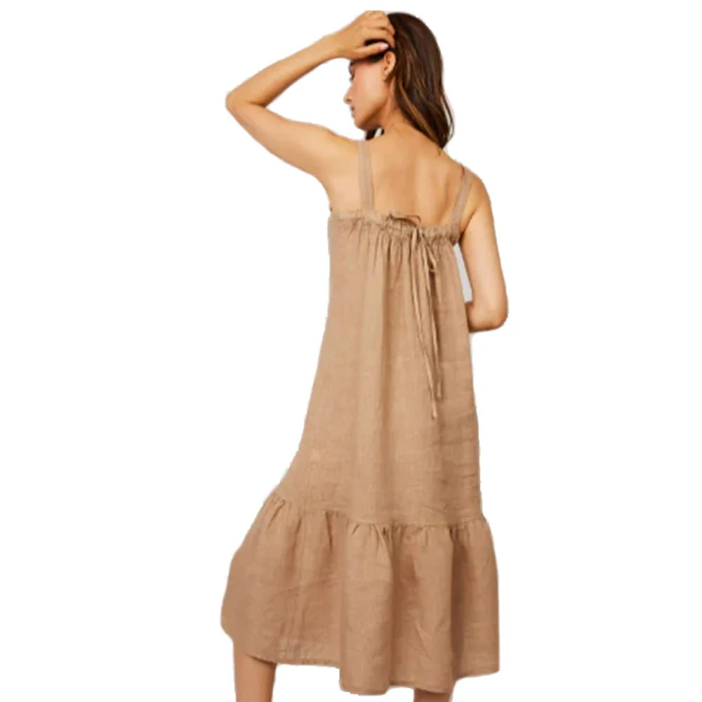 Pistache Womens Sleeveless Dress with Bow 2023 - Image 3