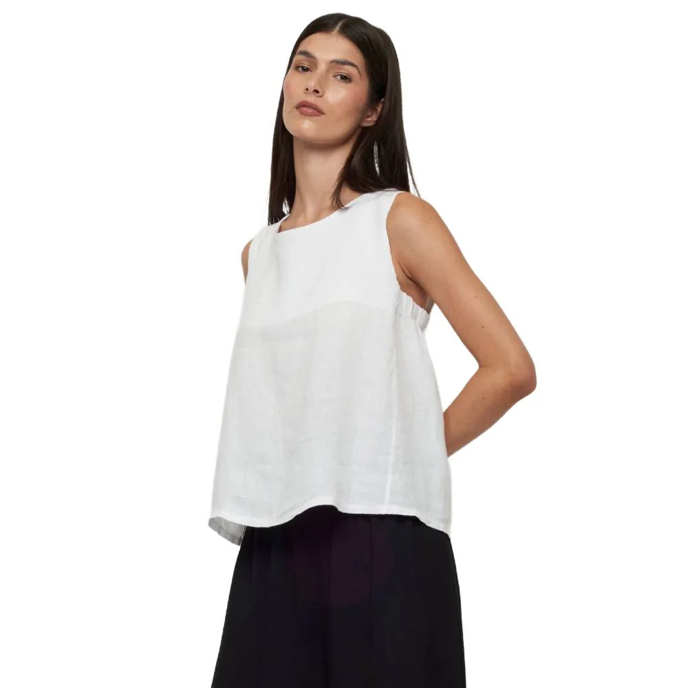 Pistache Womens Sleeveless Linen Top 2024 - Image 4