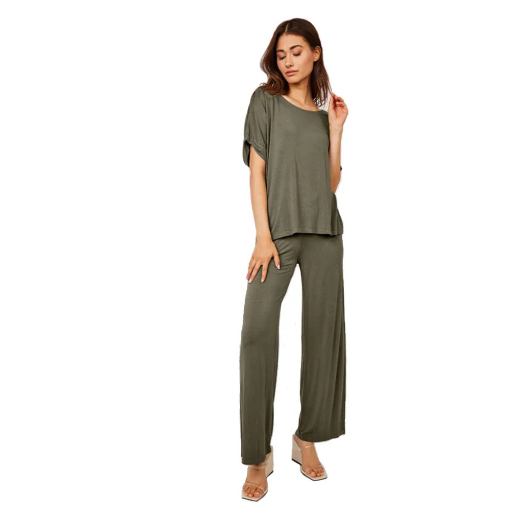 Pistache Womens Viscose Short Sleeve Crew Neck 2023 - Image 14
