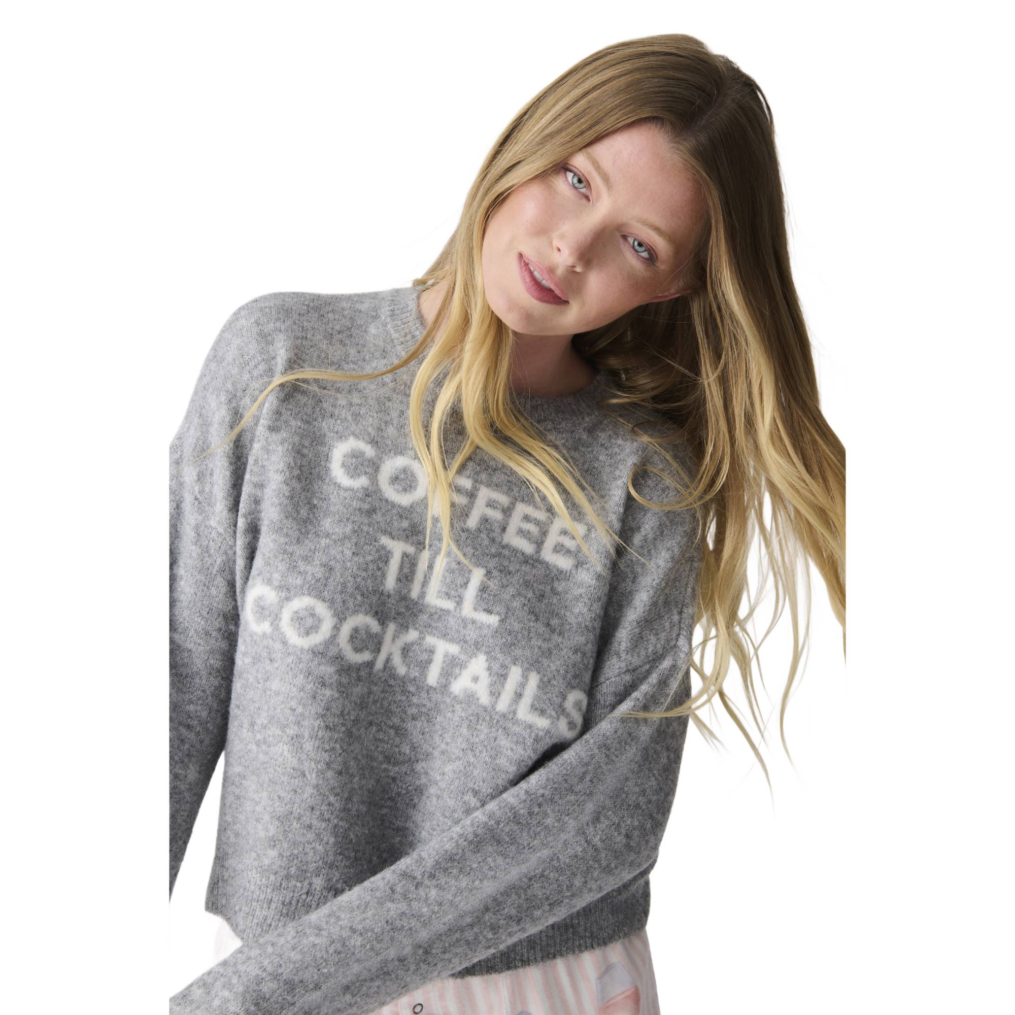 PJ Salvage Womens Flannel Crew Sweater 2025 - Image 2
