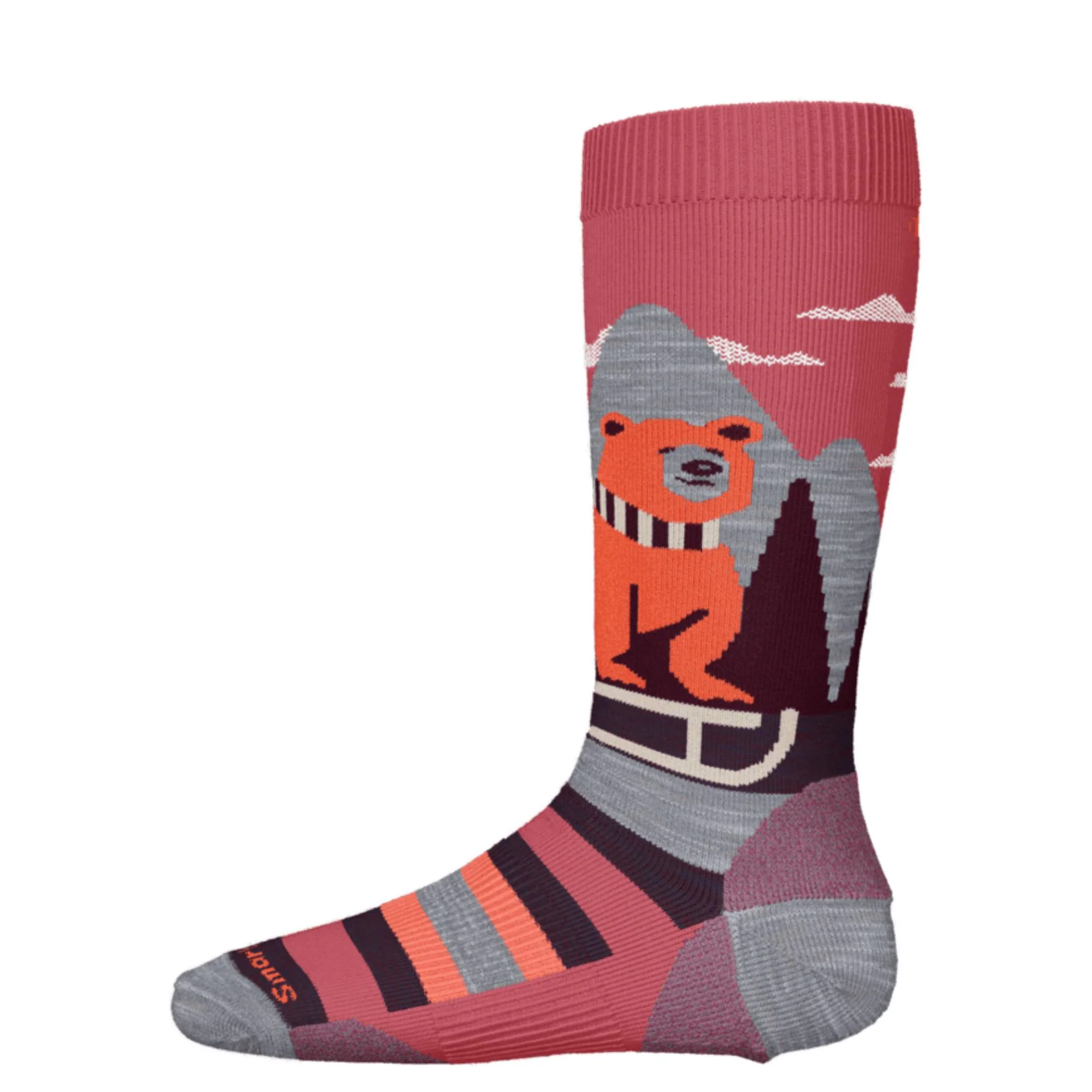 Smartwool Ski Light Cushion Sleigh Bear Kids OTC Sock - Image 8
