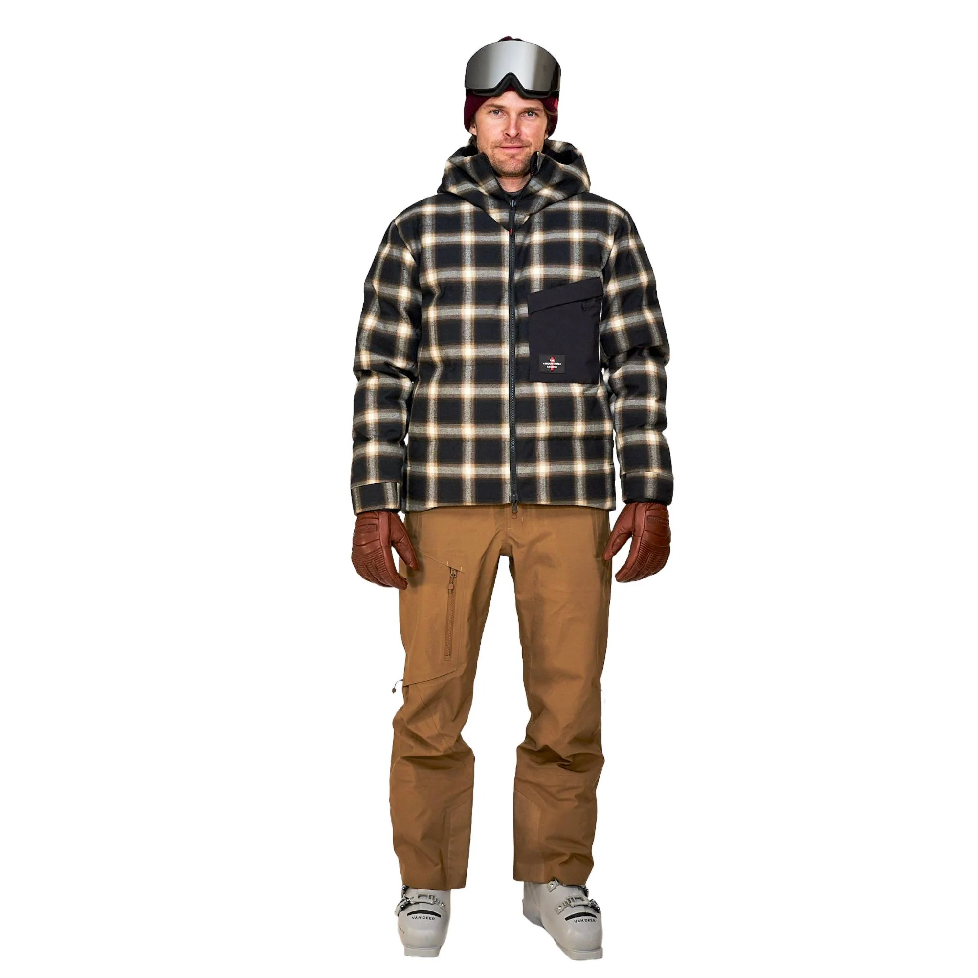 The Mountain Studio Mens Reversible Down Check Jacket 2027 - Image 2