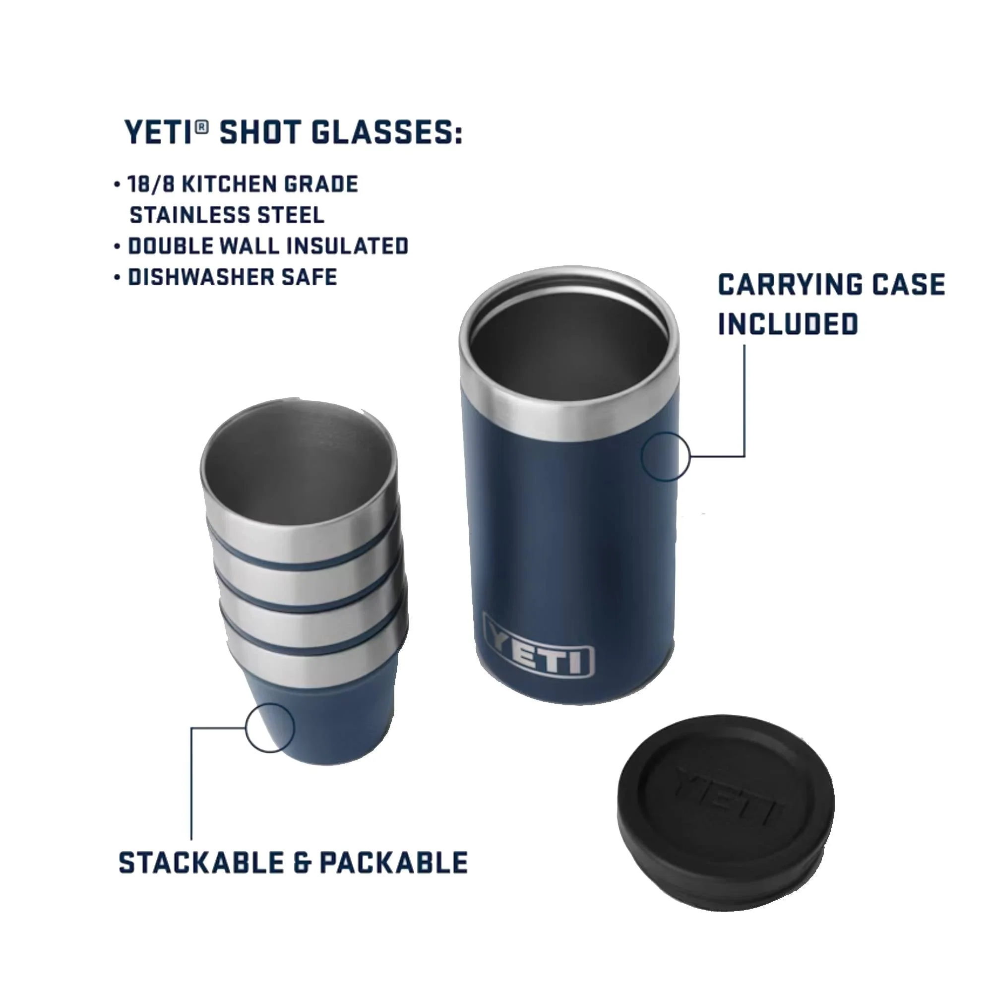 YETI Shot Glasses With Carrying Case - Image 5
